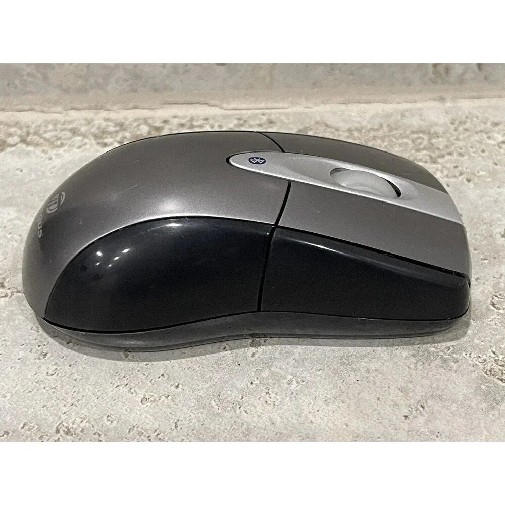 Targus Optical Bluetooth Wireless Laptop Mouse AMB04US Retro Silver Black
